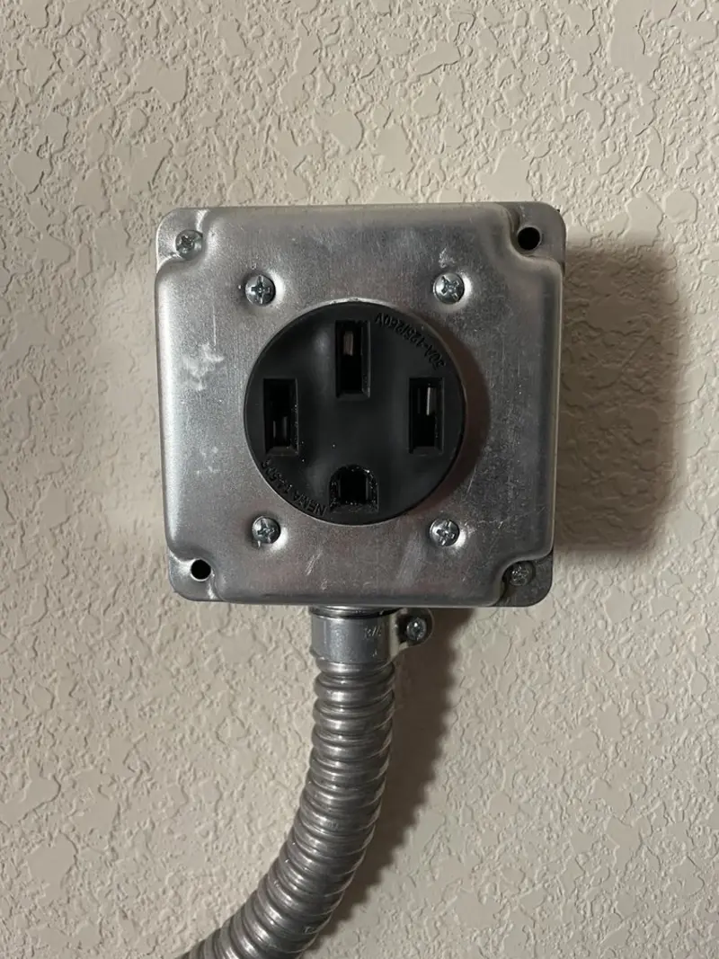 NEMA 14-50 outlet installed for Smart Home Electrical in Flemington